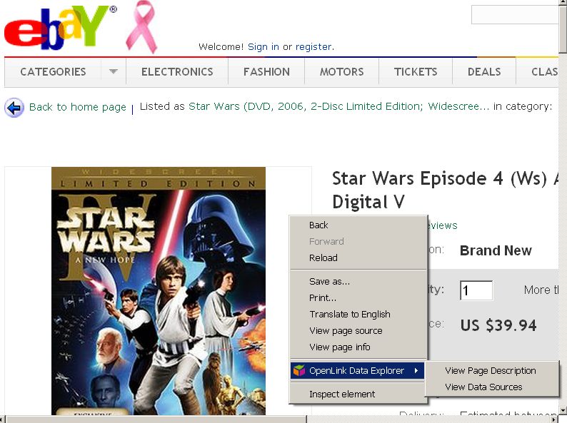 eBay DVD offer data