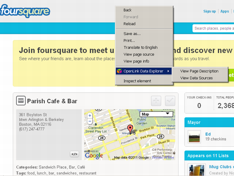 Foursquare Place data
